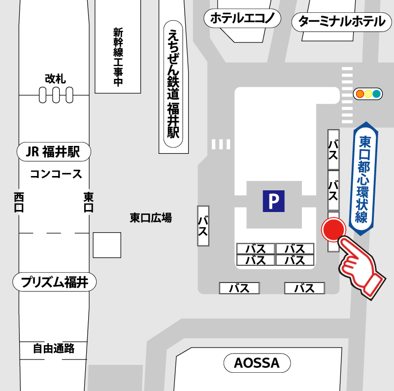 JR福井駅(東口)マップ
